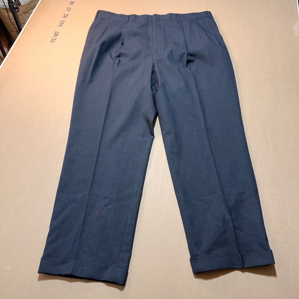 Vintage Brooks Brothers Brooksease Dress Pants 40x30 Gray Good Pleated USA